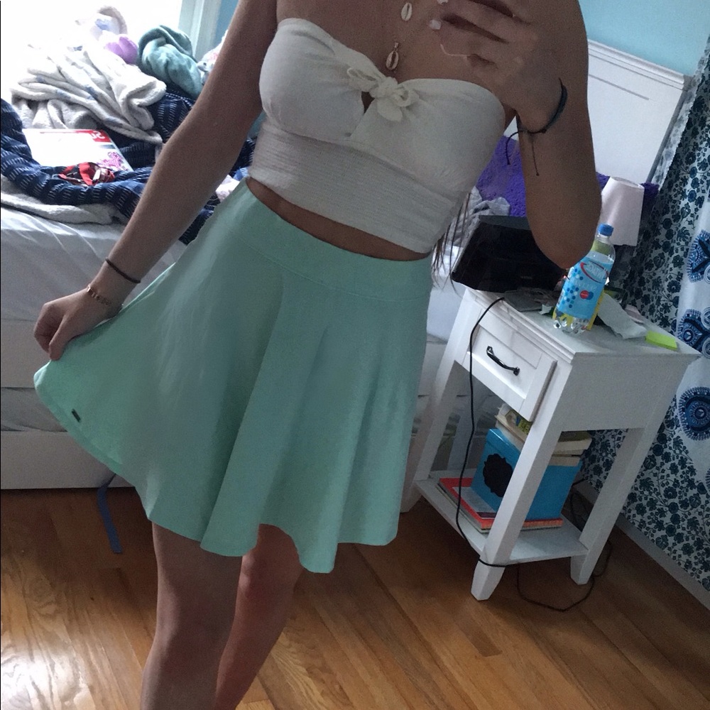 Mint green skater skirt